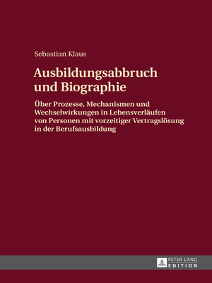 cover image of Ausbildungsabbruch und Biographie